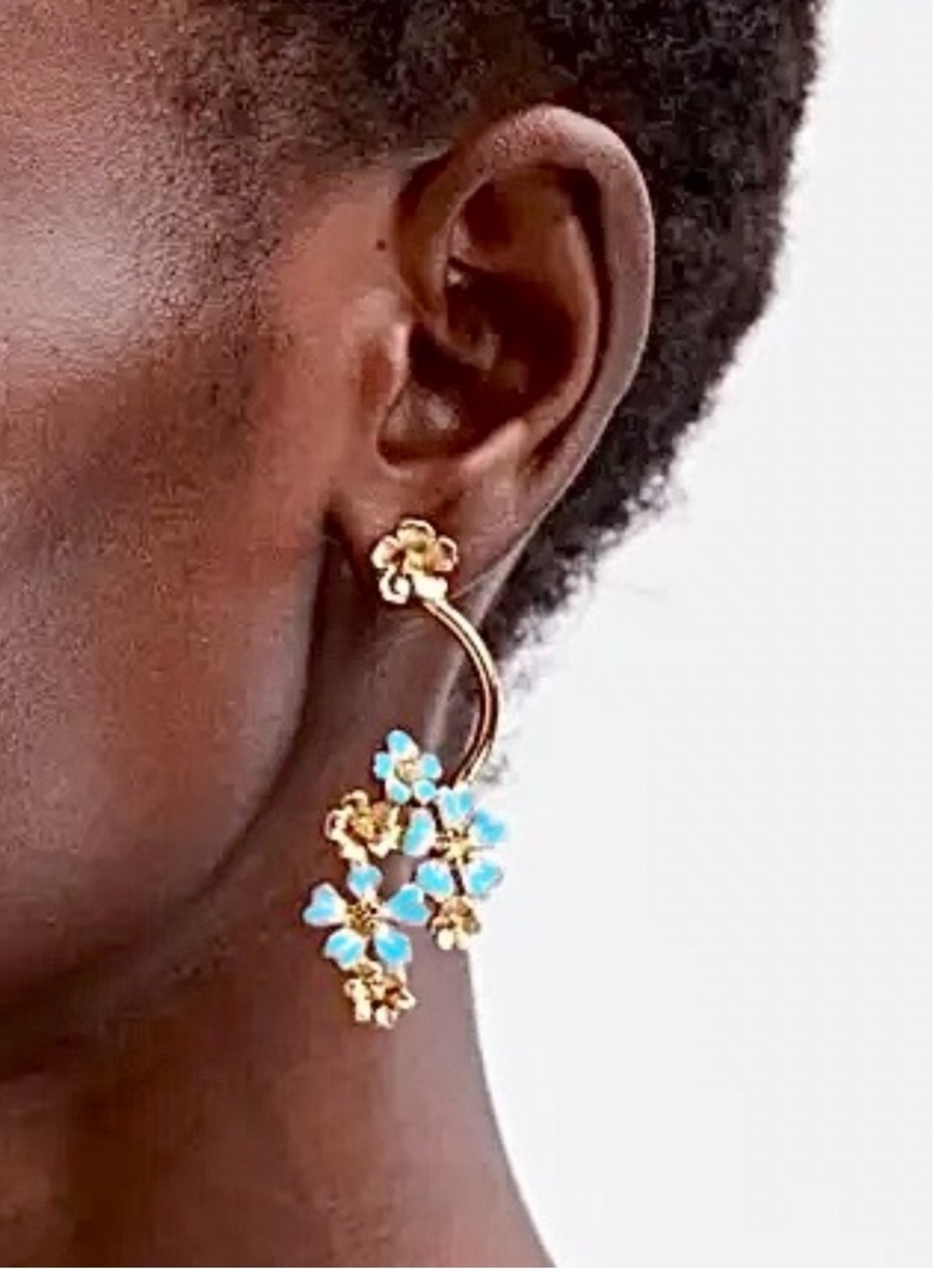 Oscar de la Renta Hydrangea Earrings - Picture 3 of 3